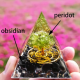Orgone Hayat Ağacı Piramidi – Doğal Obsidyen ve Peridot Enerji